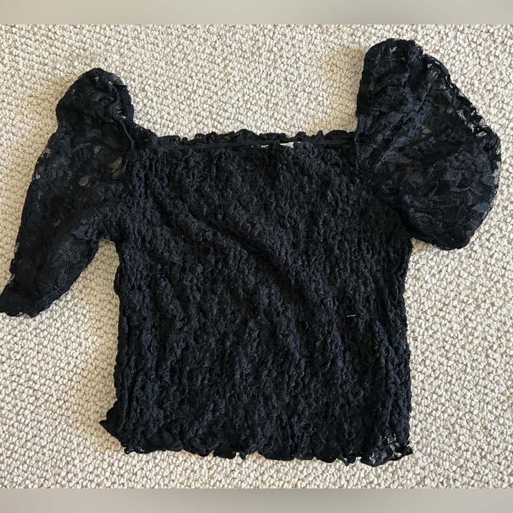 Black Lace Fashion Nova Crop Top